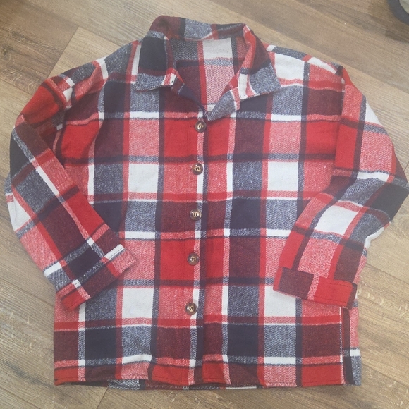 purchased from Amazon Tops - Classic Red Plaid Button-Down Shirt